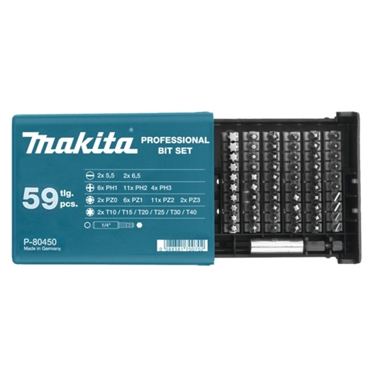 Набор бит 59ед Makita P-80450