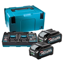 Набор XGT® (BL4040*2шт 40В/4.0Ач, DC40RB, MakPac3) Makita 191U04-0