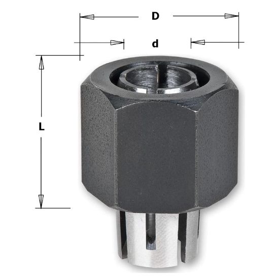 Изображение Цанга с гайкой 6мм Makita 193180-0