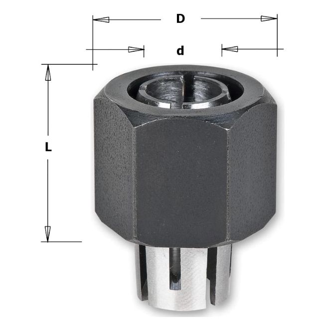 Изображение Цанга с гайкой 6мм Makita 193180-0