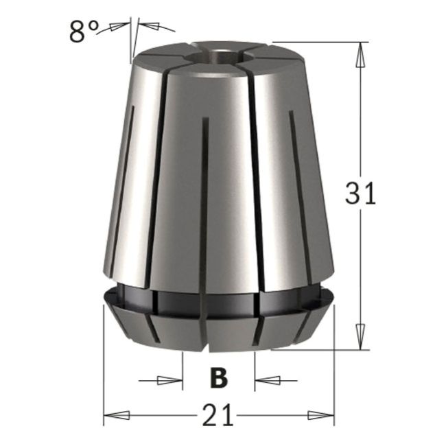 Изображение Цанговый зажим 12мм CMT 184.120.20