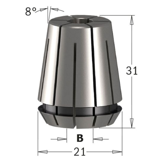 Изображение Цанговый зажим 6мм CMT 184.060.20