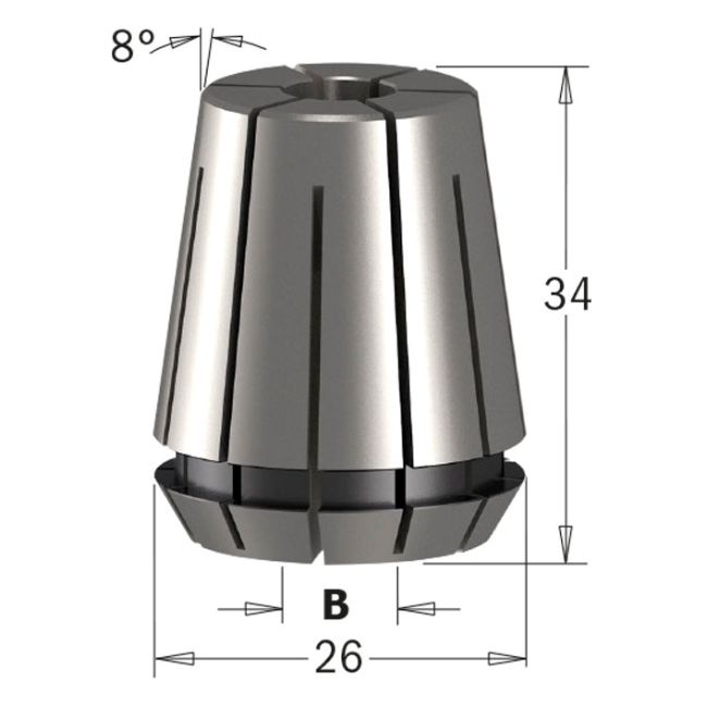 Изображение Цанговый зажим 6мм CMT 184.060.25