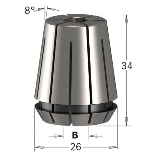Изображение Цанговый зажим 8мм CMT 184.080.25