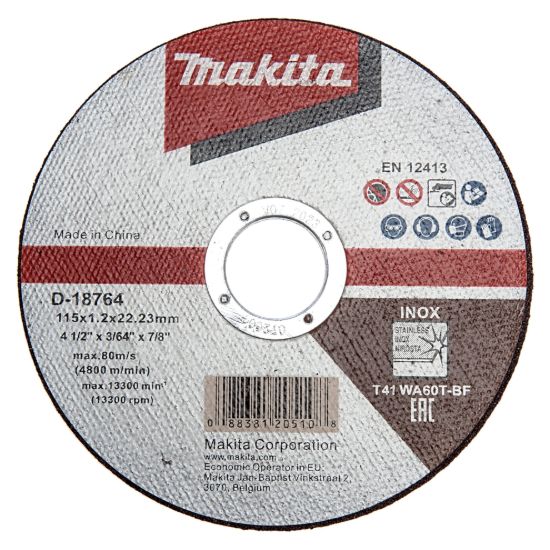 Изображение Диск отрезной 115*1,2*22,2мм Makita D-18764