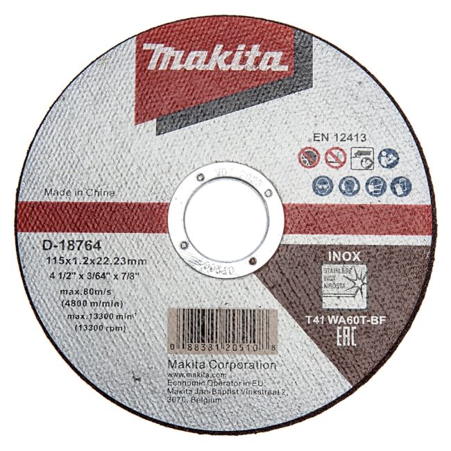 Изображение Диск отрезной 115*1,2*22,2мм Makita D-18764
