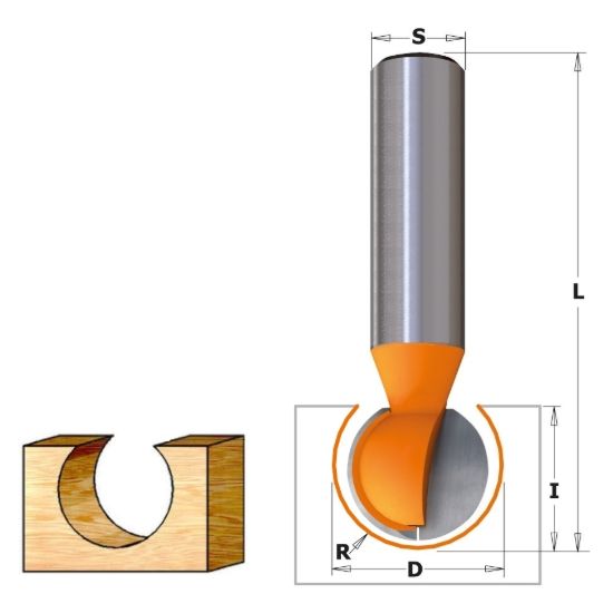 Изображение Фреза шаровидная HM CT Makita D-10936