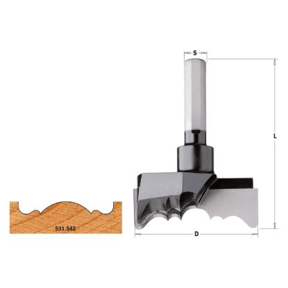 Изображение Фреза для изготовленя декоративных розеток из дерева Z2 HW CMT 531.541