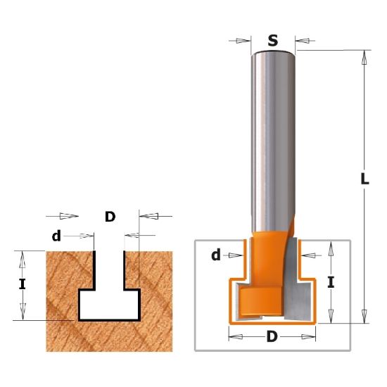 Изображение Фреза для изготовления Т-образных пазов HW Z2+1 CMT 950.003.11
