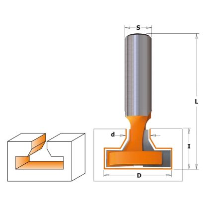 Изображение Фреза для изготовления Т-образных пазов HW Z2+1 CMT 950.602.11