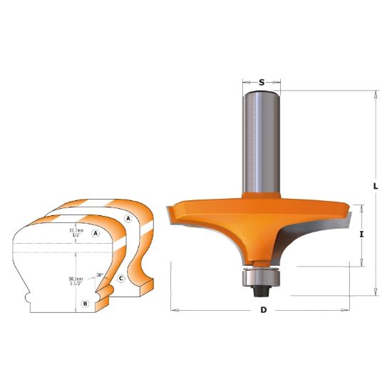 Изображение Фреза для перил верх (А) Z2 HW CMT 956.601.11