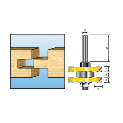 Изображение Фреза ЭКОНОМ пазо-шиповая Makita D-48929