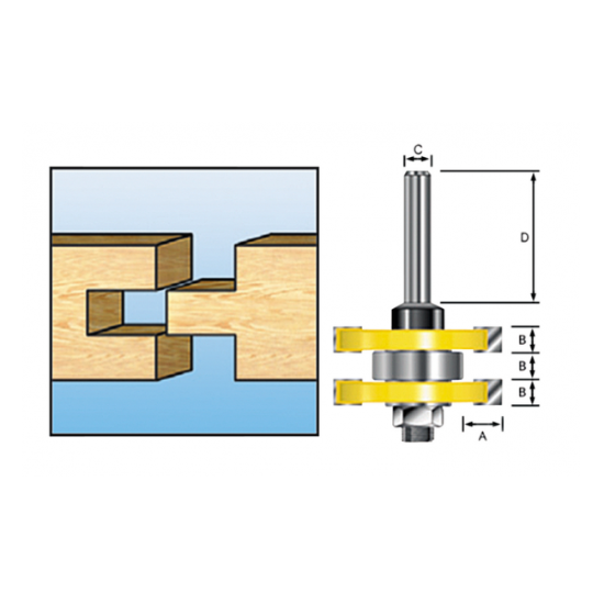 Изображение Фреза ЭКОНОМ пазо-шиповая Makita D-48929