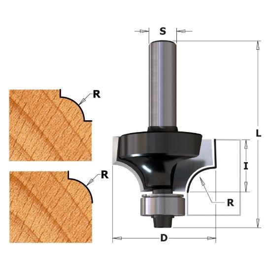 Изображение Фреза кромочная калёвочная с ниж. подшип. HW Z2 Contractor CMT K938-222