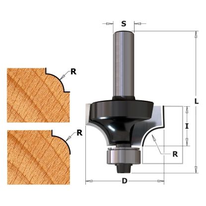 Изображение Фреза кромочная калёвочная с ниж. подшип. HW Z2 Contractor CMT K938-380