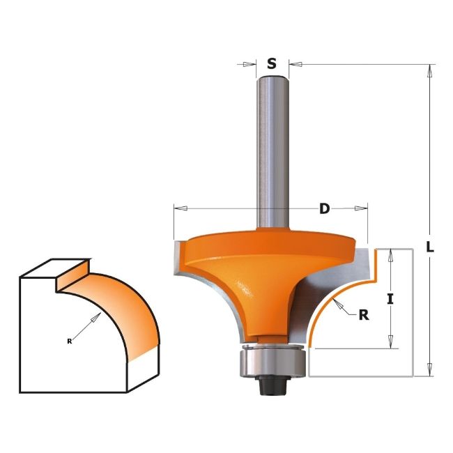 Изображение Фреза кромочная калёвочная с ниж. подшип.  HW Z2 Makita D-68395