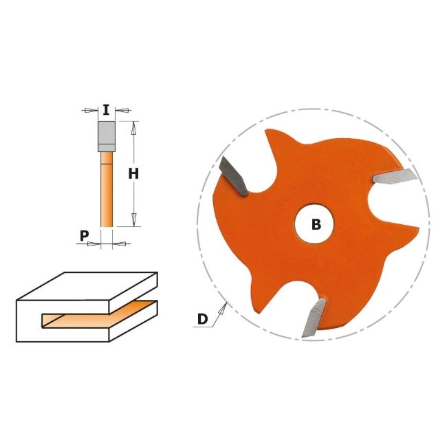 Изображение Фреза пазовая дисковая HM CT Z3 Makita D-12049