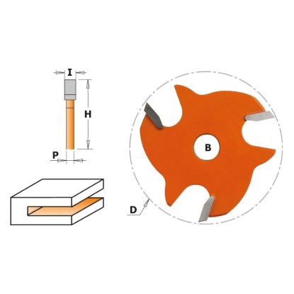 Изображение Фреза пазовая дисковая HM CT Z3 Makita D-12077