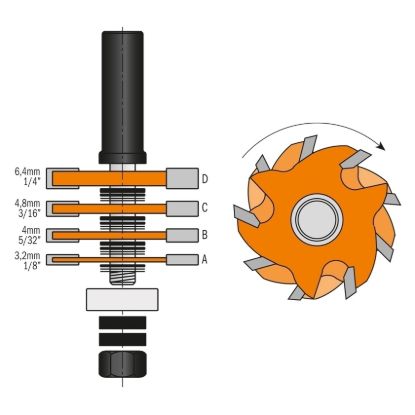 Изображение Фреза пазовая дисковая с ниж. подшип. HW Z3 CMT 900.506.11