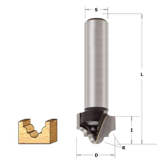Изображение Фреза пазовая фасонная (классическая) HM CT Z2 Makita D-11081