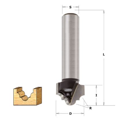 Изображение Фреза пазовая фасонная (классическая) HM CT Z2 Makita D-11097