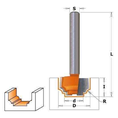 Изображение Фреза пазовая фасонная (классическая) HM CT Z2 Makita D-11112