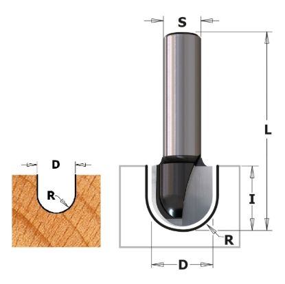 Изображение Фреза пазовая галтельная HM CT Z2 ЭКОНОМ Makita D-47983