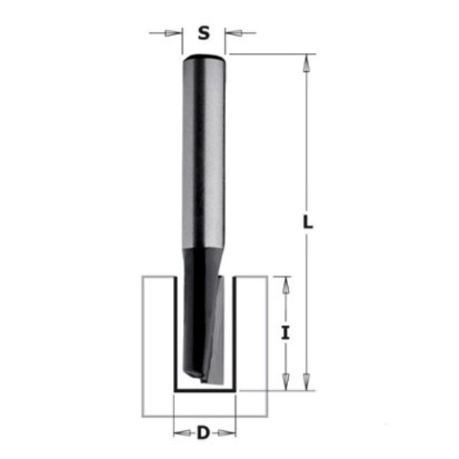 Изображение Фреза пазовая прямая HM CT Z1 Makita D-67701