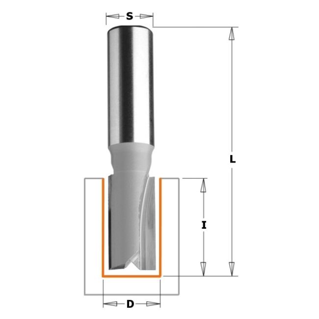 Изображение Фреза пазовая прямая HM CT Z2 ЭКОНОМ Makita D-67739