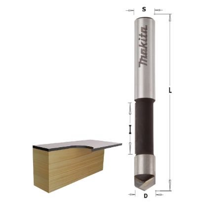 Изображение Фреза прямая для окантовки HM CT Z1 Makita D-10578