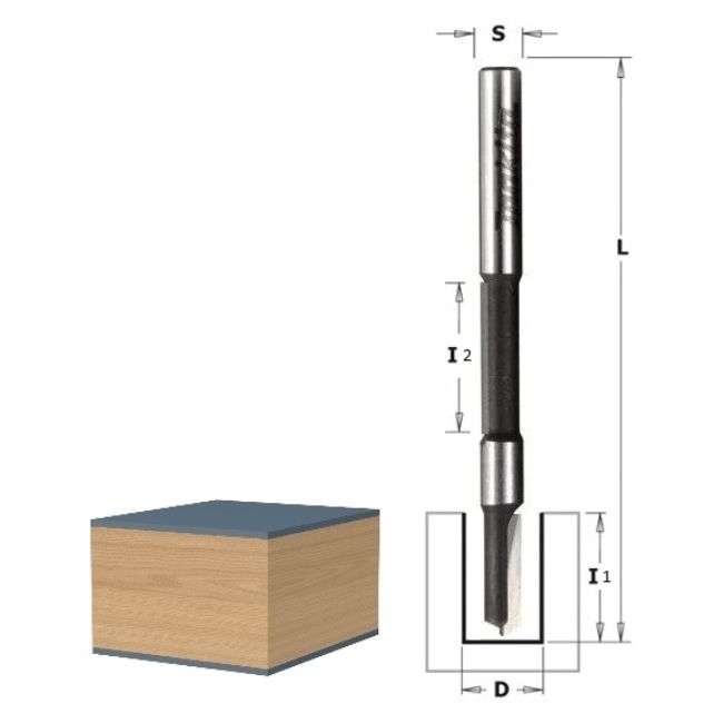 Изображение Фреза прямая для окантовки HM CT Z2 Makita D-09341