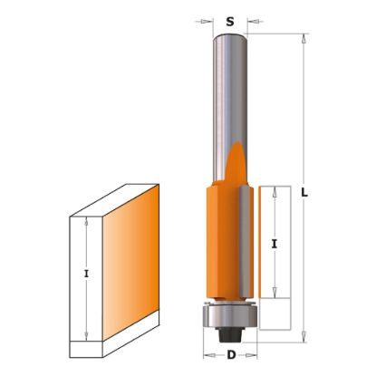 Изображение Фреза прямая для окантовки с ниж. подшип. HW Z2 CMT 906.692.11