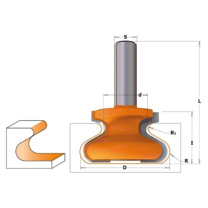 Изображение Фреза профильная (Ручка) HW Z2 CMT 955.601.11