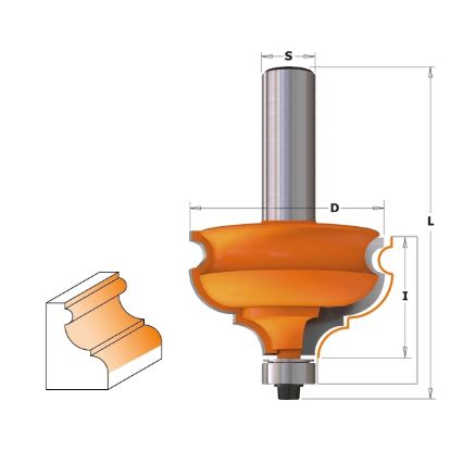 Изображение Фреза профильная с ниж. подшип. HM CT Z2 Makita D-11754
