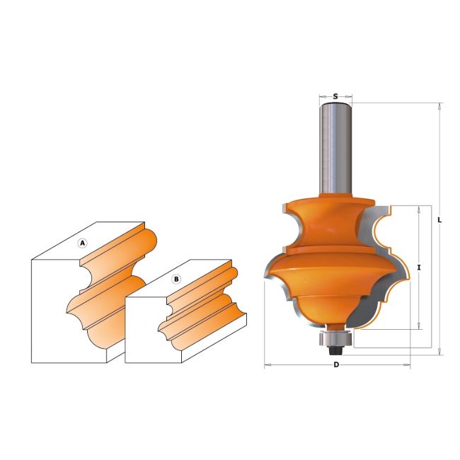 Изображение Фреза профильная с ниж. подшип. HM CT Z2 Makita D-11776