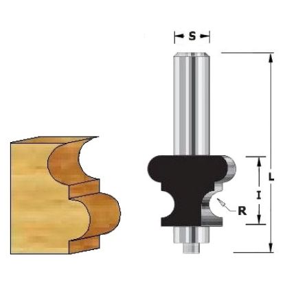 Изображение Фреза профильная с ниж. подшип. HM CT Z2 Makita D-11841