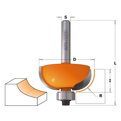 Изображение Фрезы кромочные галтельные с ниж. подшип. HM CT Z2 ЭКОНОМ Makita D-48583