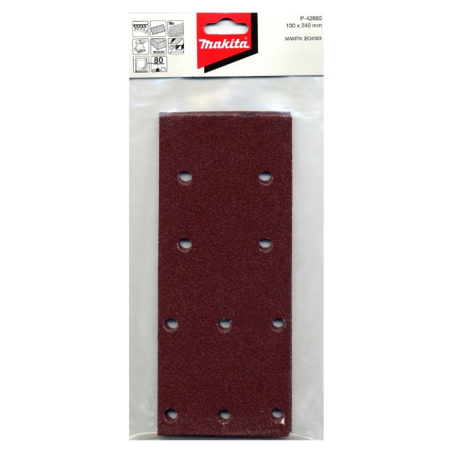 Шлифбумага 100*240мм P180 (10шт) Makita P-42927