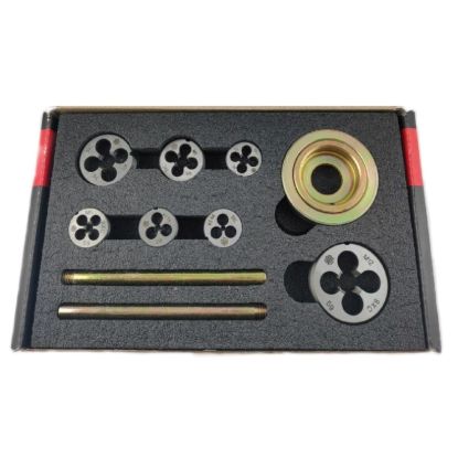 Изображение Набор плашек, воротков  8ед, (М3-М12) 9ХС №70 ВиЗ 5503087