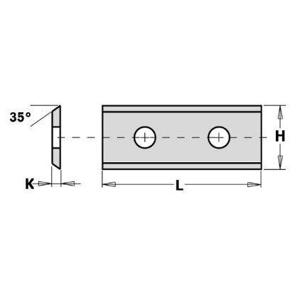 Изображение Нож сменный L30*H12*K1.5мм, 35° (1шт) CMT 790.300.00