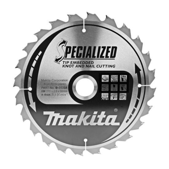Изображение Пильный диск 270*2.6*30мм 24тв.зуб Makita B-35318