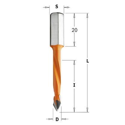 Сверло  7* 43/ 70мм сквозное CMT 368.070.11