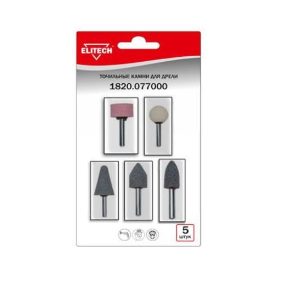 Изображение Насадки шлифовальные набор Elitech 1820.077000
