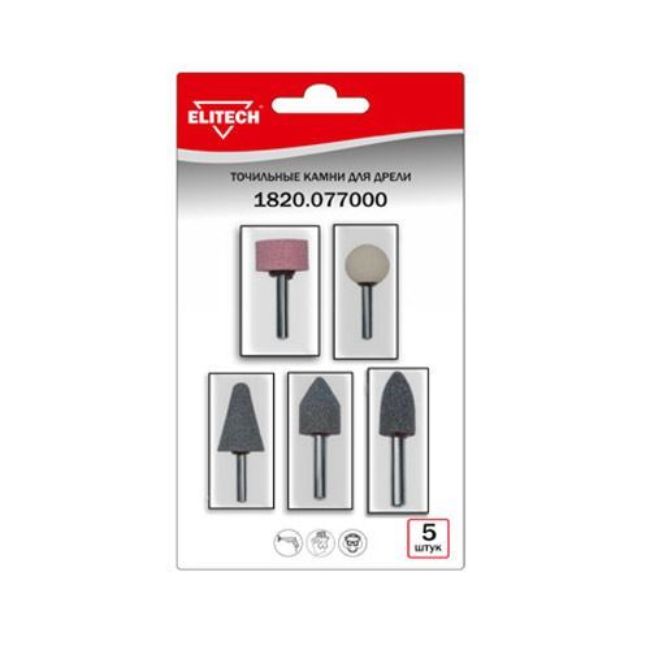 Изображение Насадки шлифовальные набор Elitech 1820.077000