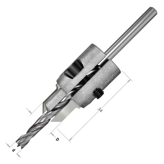 Зенкер регулируемый D=3-12*21мм CMT 521.312.11A