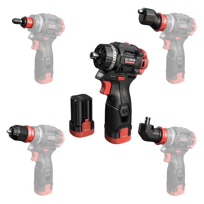 Изображение Дрель-шуруповерт аккумуляторная Elitech CD 16UL2