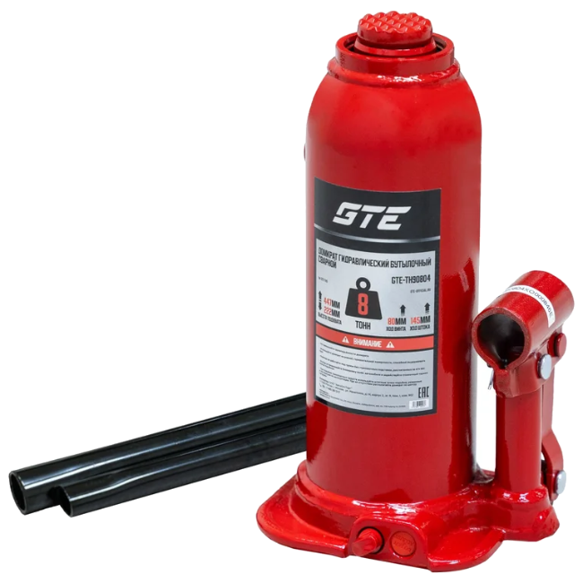 Изображение Домкрат гидравлический бутылочный 8т GTE-TH90804