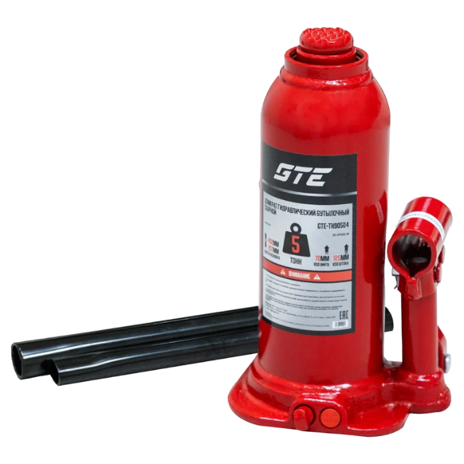 Изображение Домкрат гидравлический бутылочный 5т GTE-TH90504