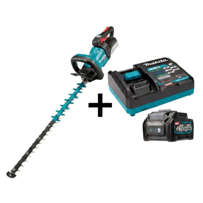 Изображение Кусторез аккумуляторный Makita UH005GZ с Набором XGT (1 аккумулятор 4Ah, ЗУ DC40RA) 191J67-0