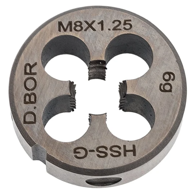 Изображение Плашка М8х1.25 сталь HSS-G D.Bor TCT-700-080-125